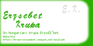 erzsebet krupa business card